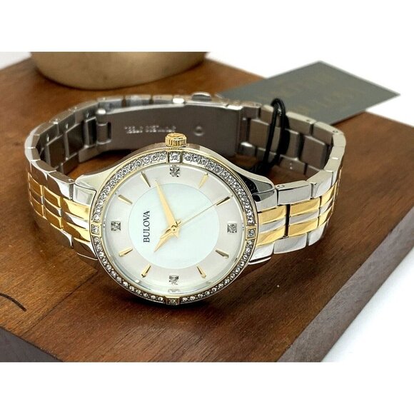 Bulova Women\'s Watch 98L273 Mother of Pearl Dial Two Tone Stainless Stee… main image 10